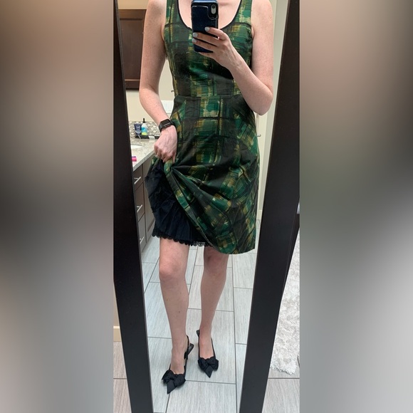 Gorgeous green 50s style a line dress by Maeve with pockets - Picture 3 of 4